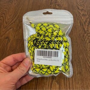 Neon Yellow & Black Patterned Shoe Laces
